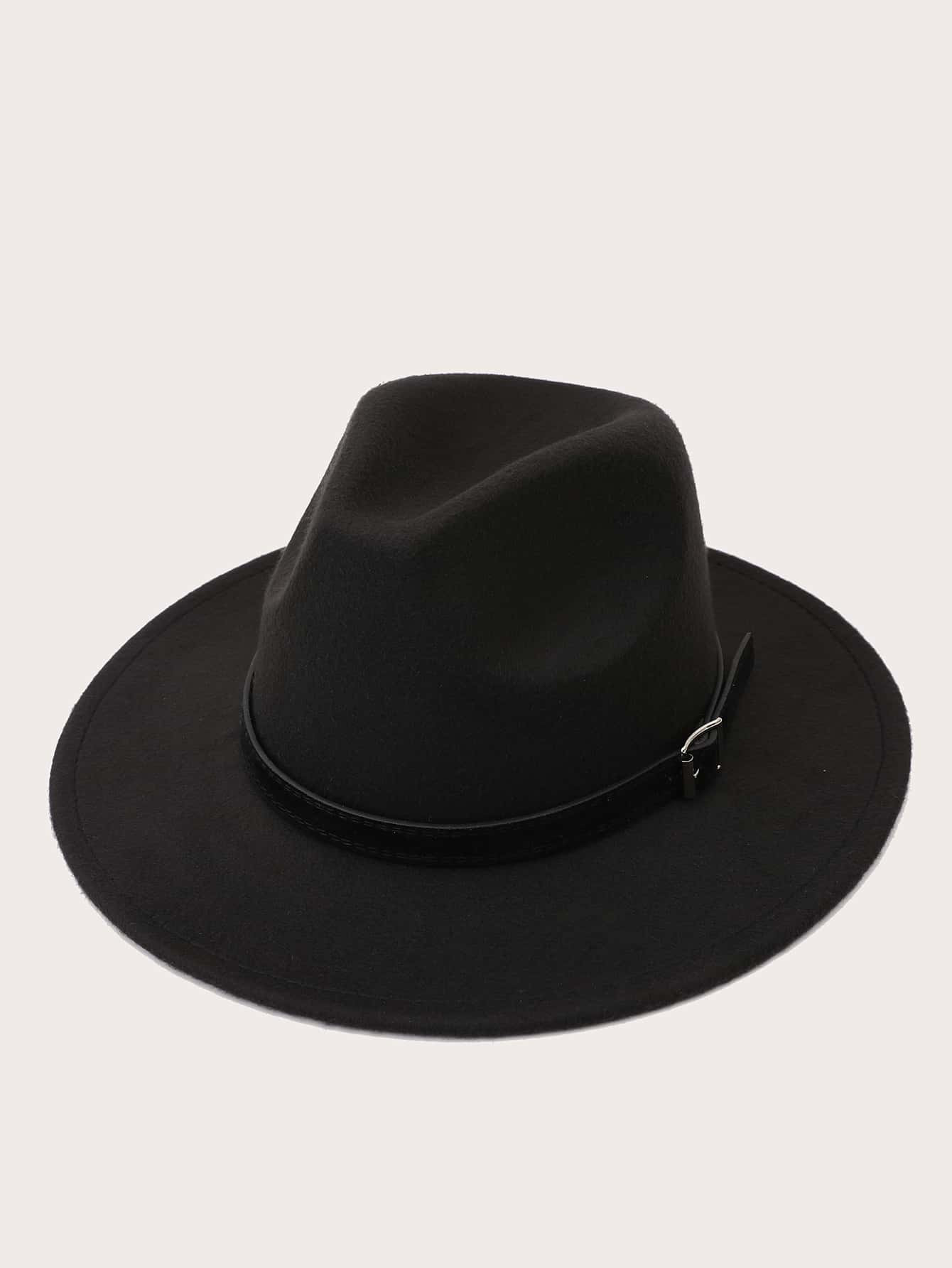 Belt Decor Fedora Hat | SHEIN