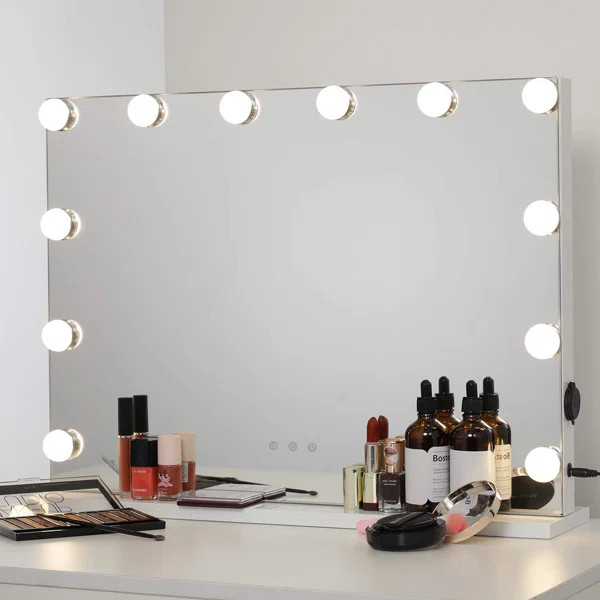 Gerlad Beveled  Frameless Lighted Vanity Mirror | Wayfair North America