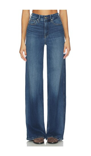 Good American Soft Tech Good Skate Wide Leg Jeans in Blue. - size 00 | Revolve Clothing (Global)