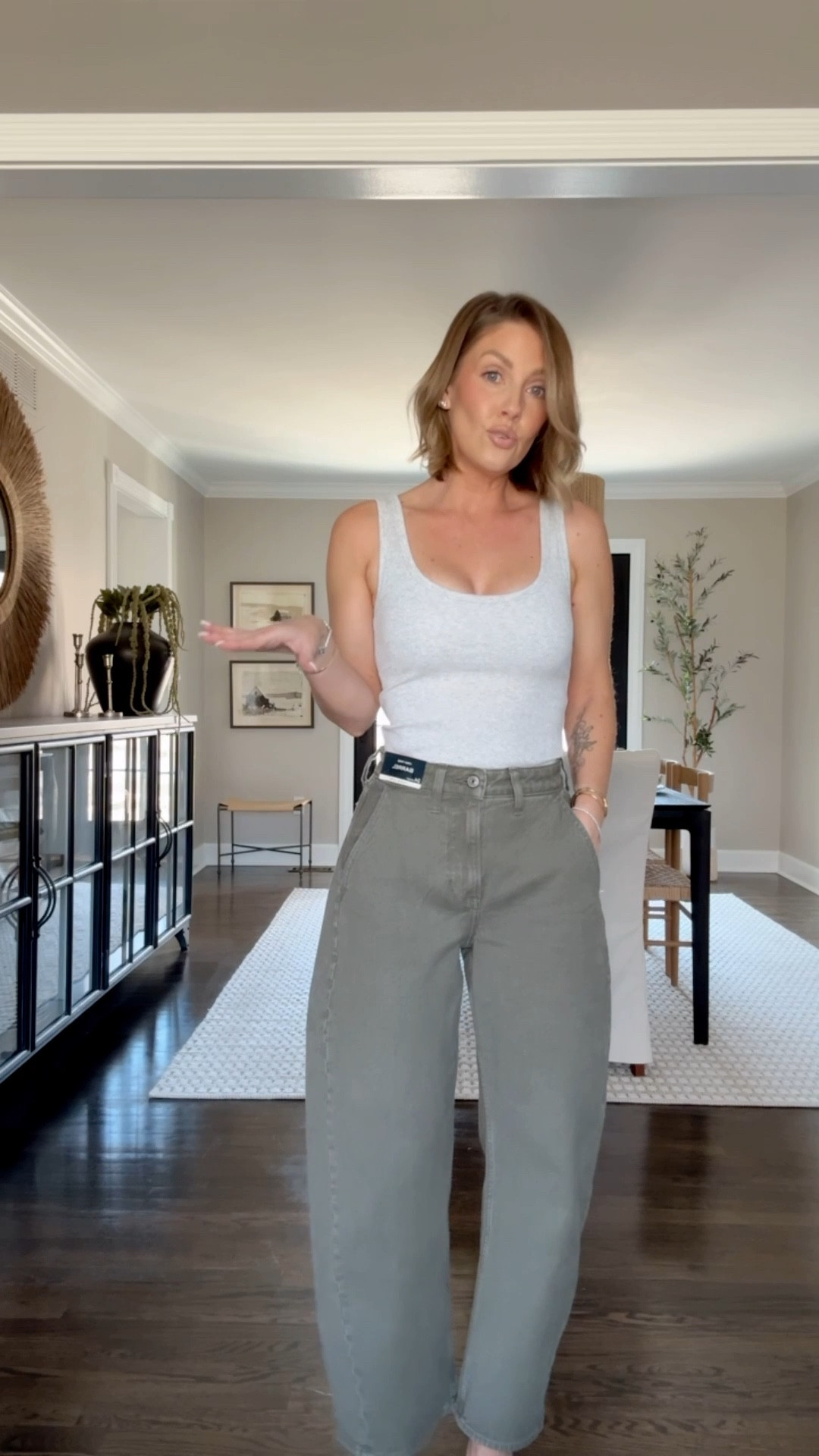 XS tank  / 24 Short jeans (I size down one in Curve Love) 💗 Get 20% off in the app with code AF20

#LTKootd #LTKPetite #LTKSaleAlert