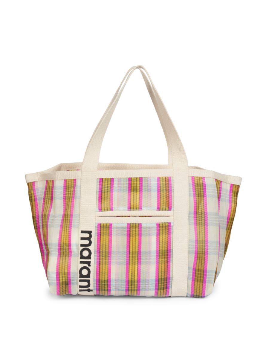 Isabel Marant Darwen Plaid Tote | Saks Fifth Avenue