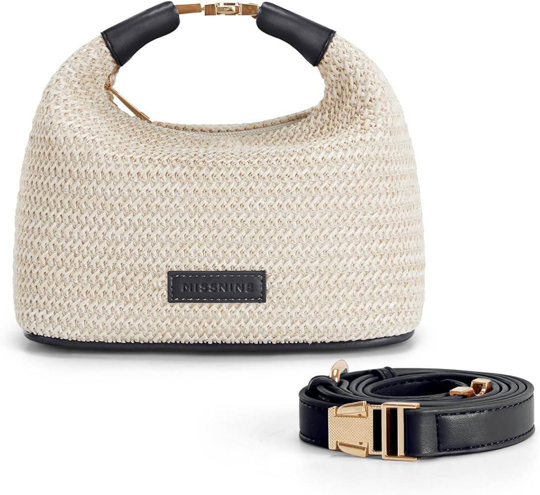 Missnine Straw Purse for Women Summer Raffia Purses Small Beach Crossbody Bag Vacation Woven Top ... | Amazon (US)