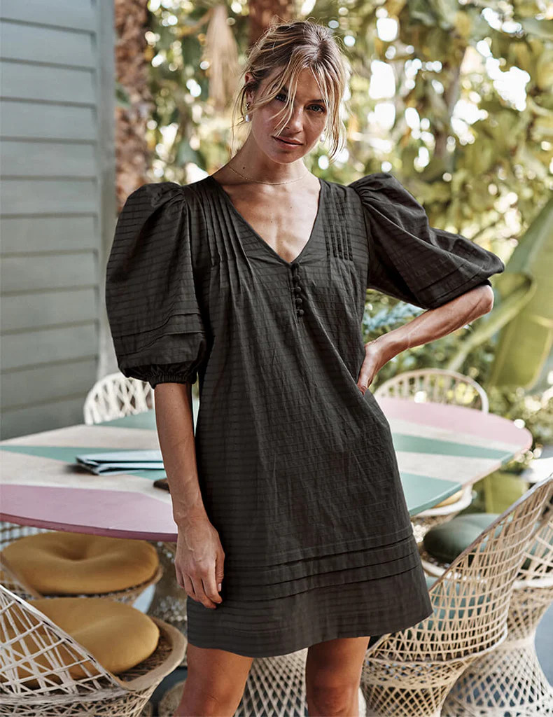 The Cotton Pintuck Dress - Sea Urchin | SummerSalt