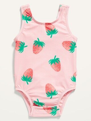 Strawberry-Print Ruffle-Trim Swimsuit for Baby | Old Navy (US)