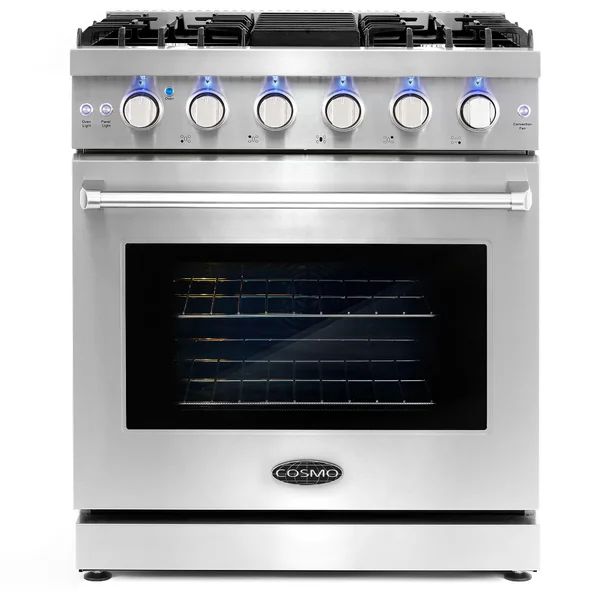 Cosmo 30" 4.5 Cubic Feet Gas Freestanding Convection Range | Wayfair North America