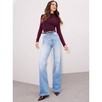 Michelle Keegan Wide Leg Jeans - Blue | Very (UK)
