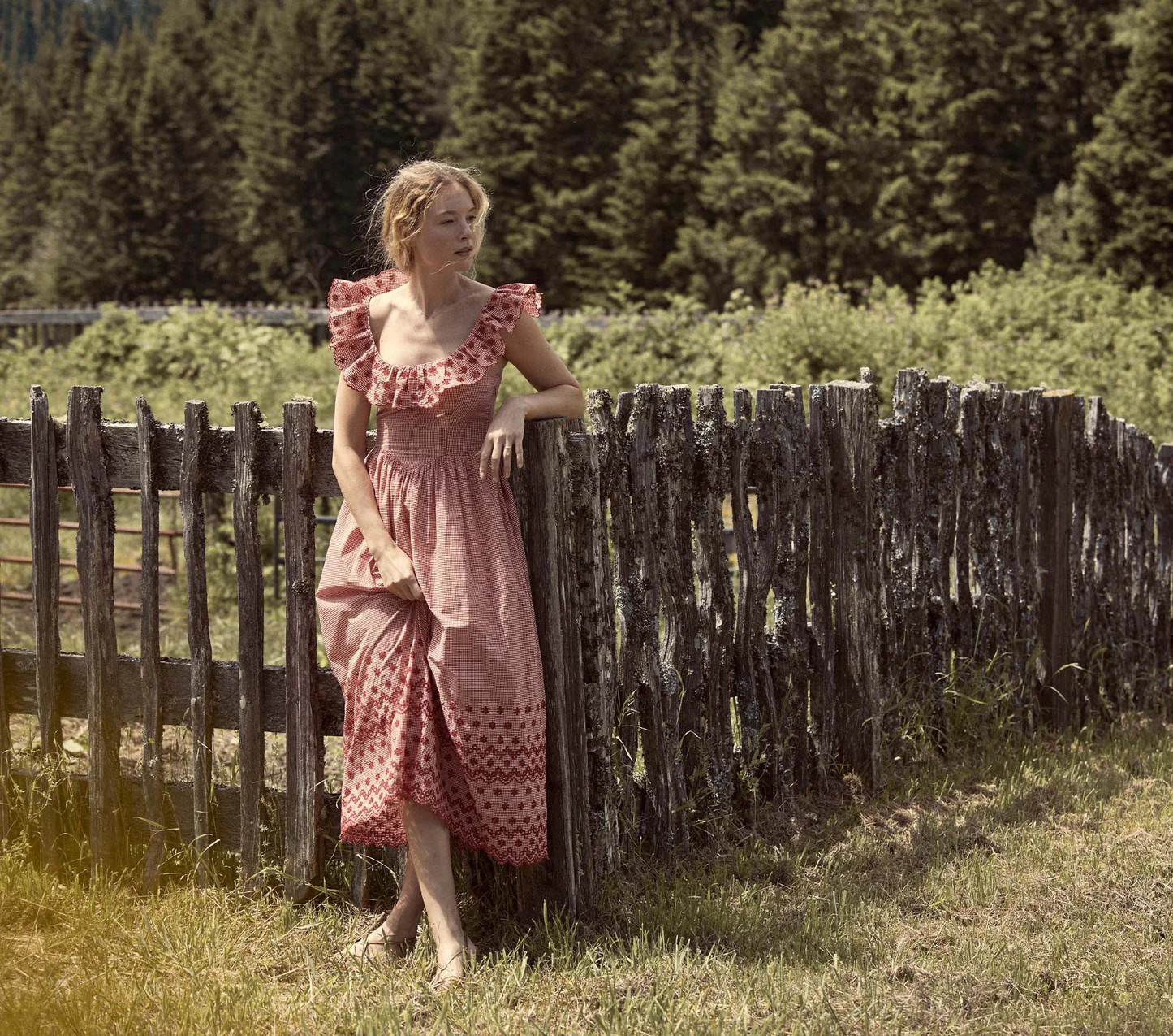 Liesel Dress - Cerise Paris Gingham | DÔEN | DOEN