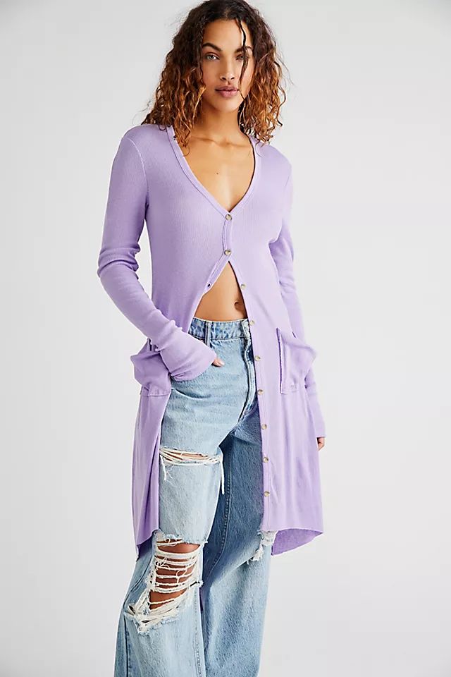 Ribbed Up Maxi Cardigan | Free People (Global - UK&FR Excluded)