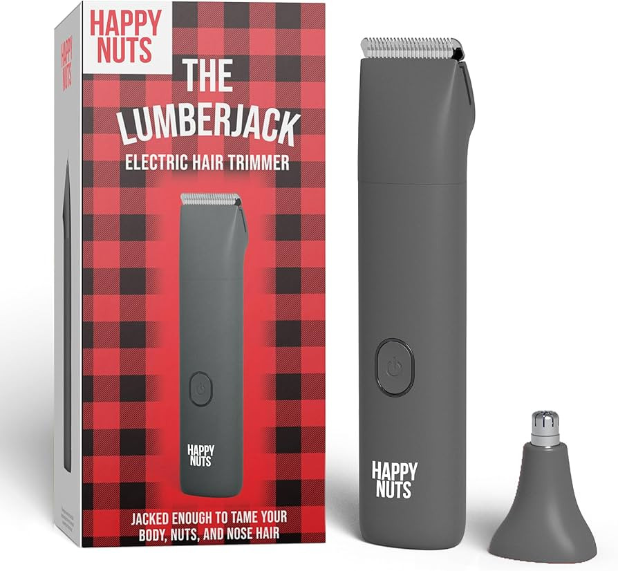 HAPPY NUTS The Lumberjack Electric Groin & Body Hair Trimmer for Men - Mens Body Groomer Kit for ... | Amazon (US)
