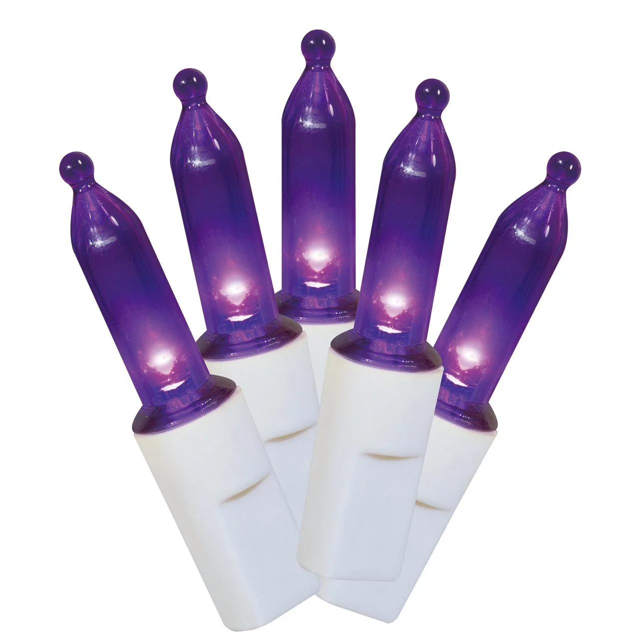Indoor/Outdoor 50-Count LED Mini Christmas String Lights, Purple, 9.5', by Holiday Time | Walmart (US)