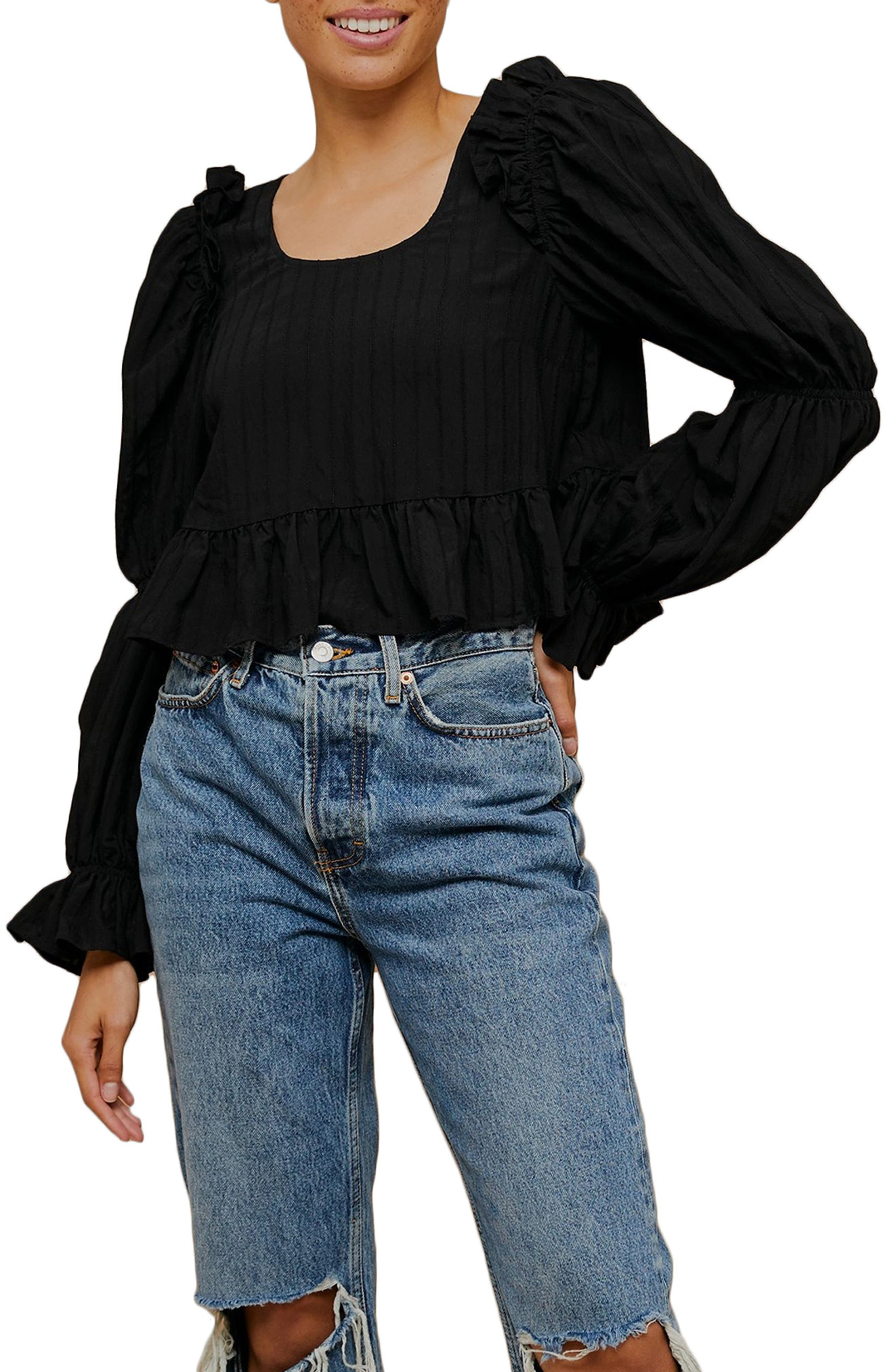 Textured Peplum Tea Top | Nordstrom