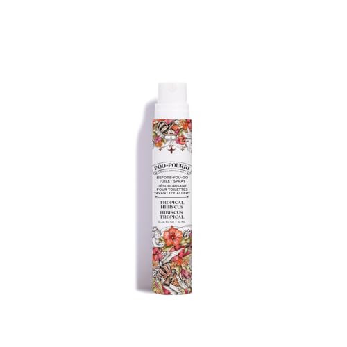 Poo-Pourri Before-You-Go Toilet Spray, Tropical Hibiscus, Travel Size 10 mL - Hibiscus, Apricot and Citrus | Amazon (US)