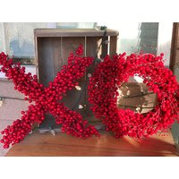 Red Berry Xo Valentines Day Wreath, Multi-Size Hugs & Kisses Winter Wreath | Etsy (US)