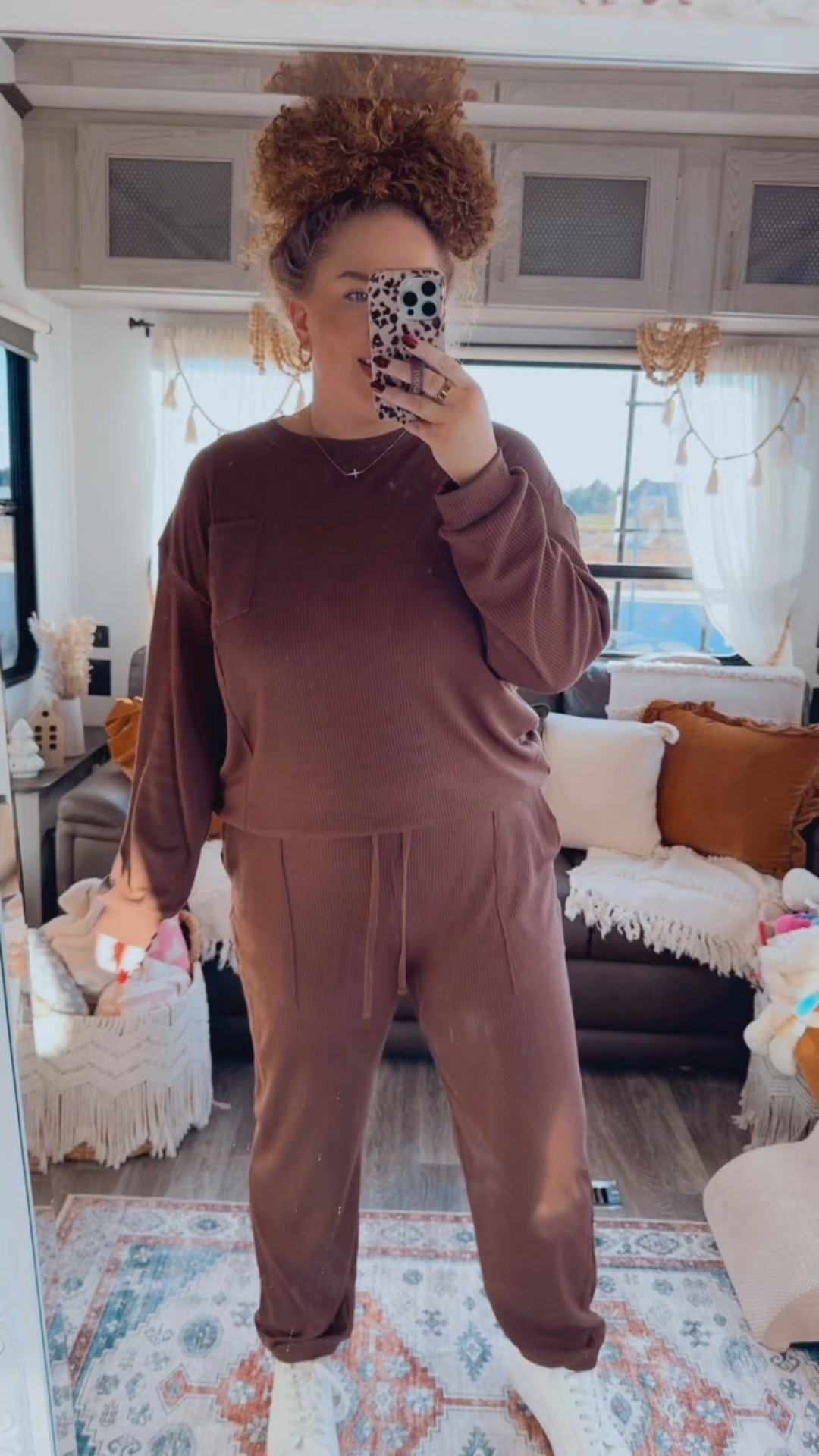 All about cozy vibes 🤎✨This brown two piece set is perfect for lounging, running errands, or staying warm on chilly days. Soft, comfy, and effortless 👏amazon two piece set  | amazon fall two piece set | amazon brown two piece set | fall travel outfit  | sneakers  | white platform sneakers | amazon white sneakers  | amazon fall travel outfit | fall travel outfit | amazon fall travel outfit | amazon fashion | amazon finds | amazon look | amazon outfit | fall outfit | fall look | fall fashion | fall finds | fall outfit inspo | fall fashion inspo | fall 2025  

#LTKgrwm #LTKdayinmylife #LTKSaleAlert