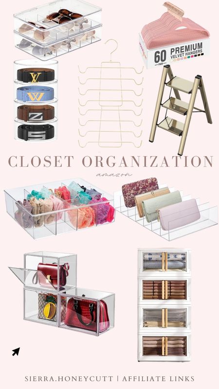 Amazon closet organization, acrylic, new year, home refresh, step ladder, belts, handbag, purse 

#LTKfindsunder100 #LTKSeasonal #LTKhome