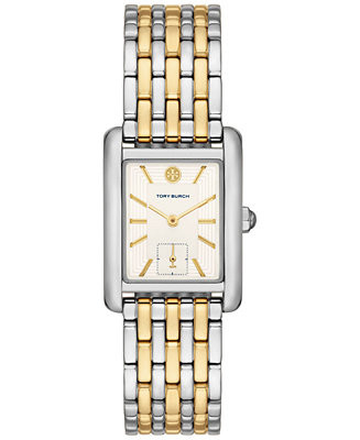 Tory Burch Women's The Eleanor Two-Tone Stainless Steel Bracelet Watch 25mm - Macy's | Macy's