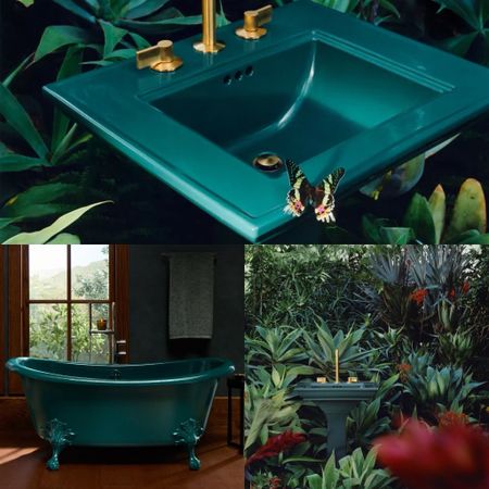 Plan your bath refreshing? Kohler has recently launched a new heritage geeen collection which showcased in sweeping Flamingo Estate gardens in Los Angeles. The mine boasts 3 archival geeen. The one here is Teal. 

#LTKFestival #LTKSeasonal #LTKHome