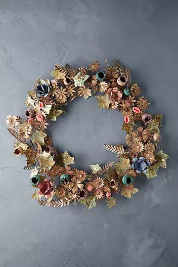 Gilded Botanicals Iron + Velvet Wreath | Anthropologie (US)