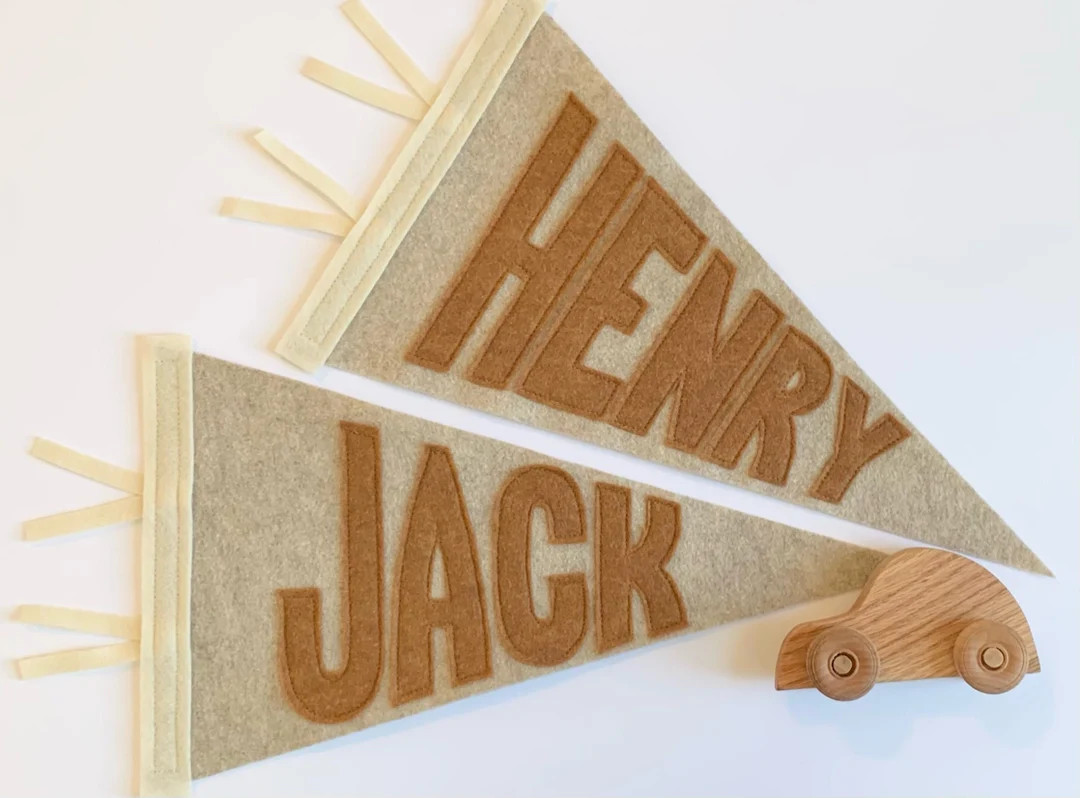 Block Name Pennant (beige) | Flag Baby Pennant | Wall Decor | Name Sign | Name Banner | Monthly P... | Etsy (US)