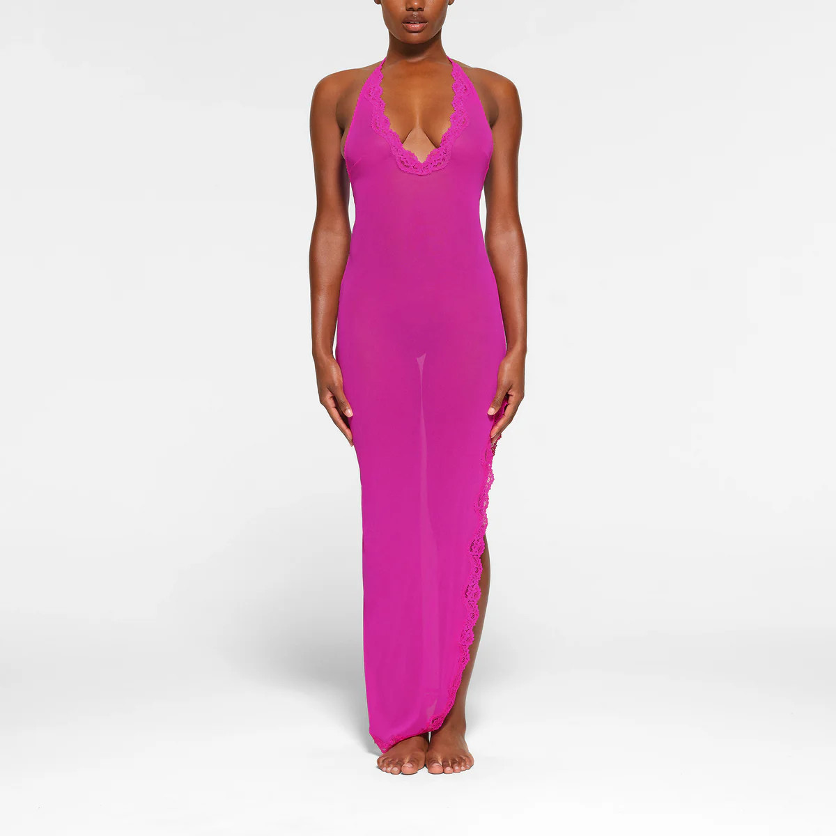 DEEP PLUNGE LONG DRESS | SKIMS (US)