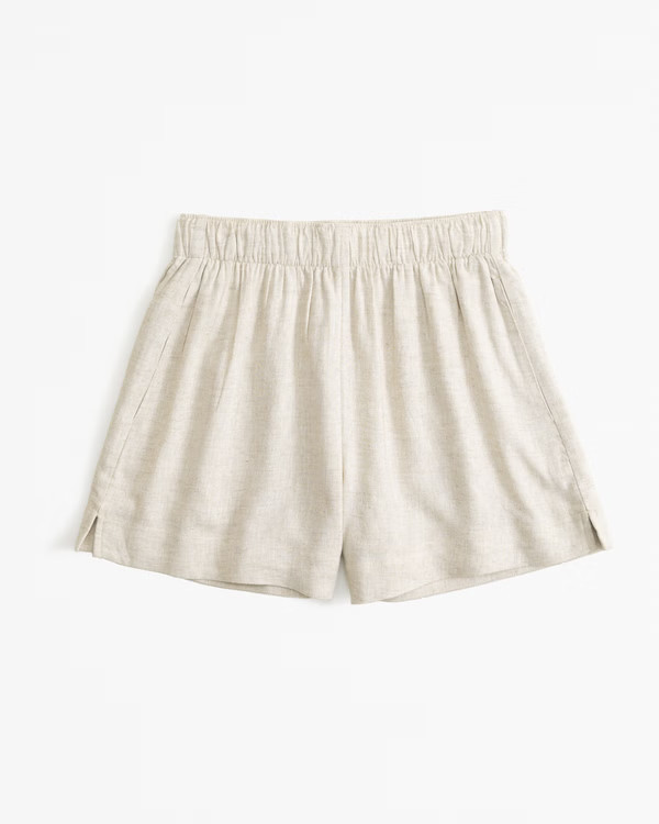 Women's Linen-Blend Pull-On Short | Women's Clearance | Abercrombie.com | Abercrombie & Fitch (US)