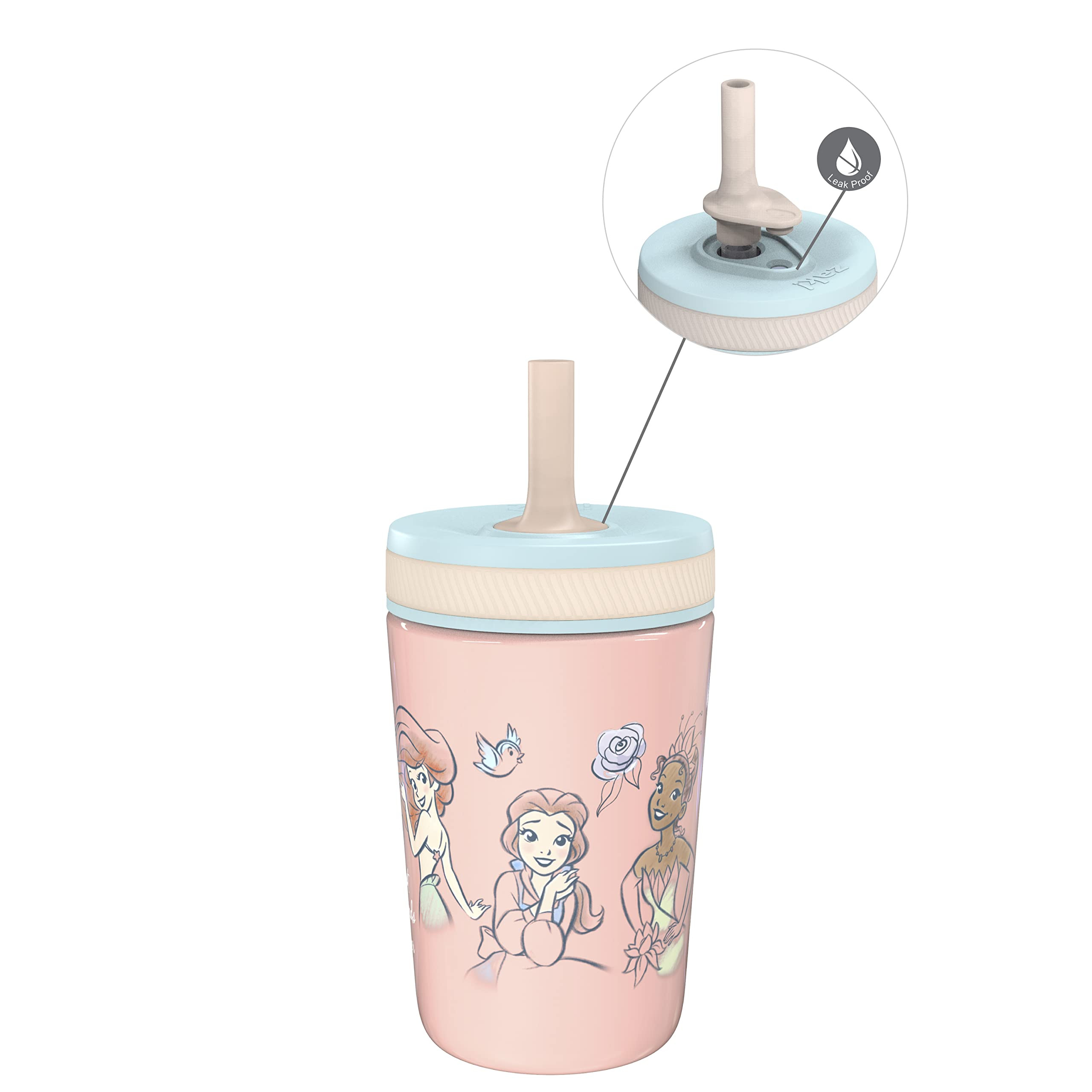 Zak Designs Disney Princess Kelso Toddler Cups For Travel or At Home, 12oz Vacuum Insulated Stain... | Amazon (US)