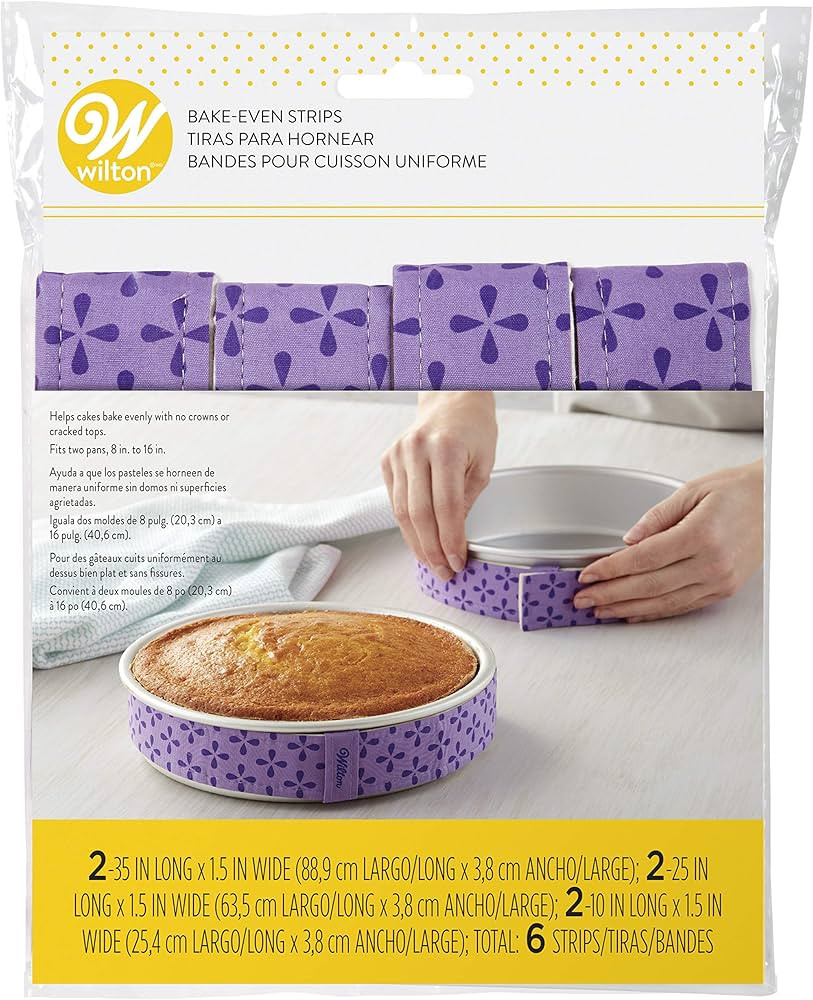 Wilton Bake-Even Cake Pan Strips - Use Cake Strips on Baking Pans for Evenly Baked Cakes, 6-Piece... | Amazon (US)
