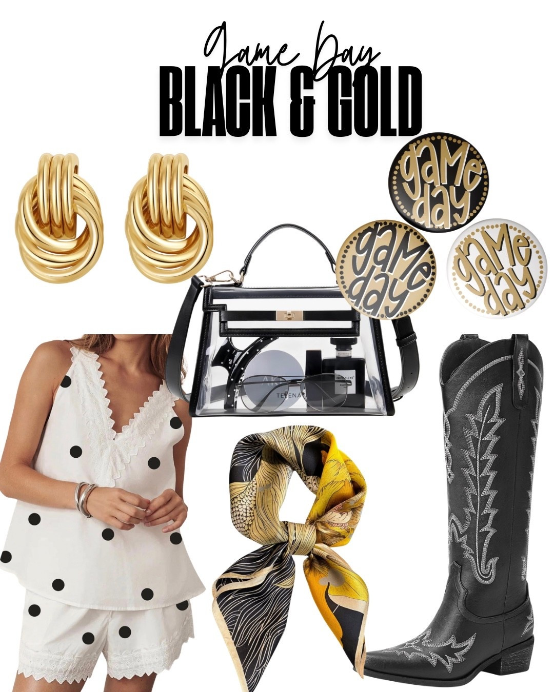 Game Day OOTD - Black & Gold

Tailgate OOTD

#LTKootd