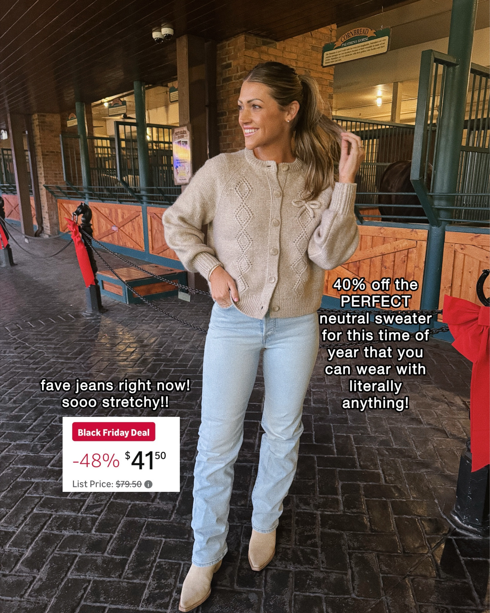 XS cardigan. 0/25 jeans 