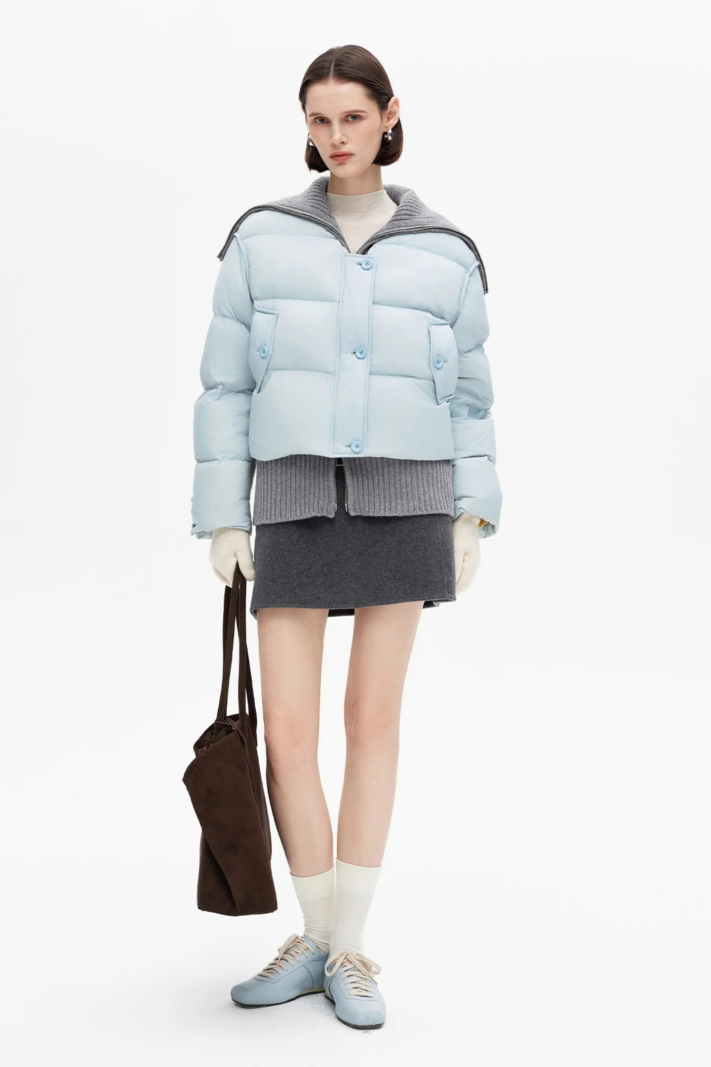 SELFWHO Duck Down Lapel Down Jacket | SELFWHO