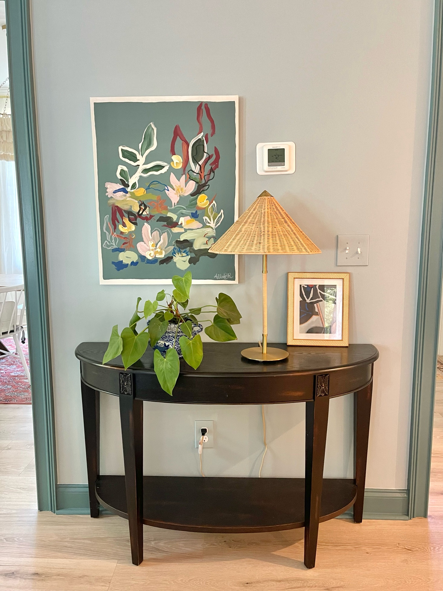 A little vignette in the living room I love. A few things I’d want to change, but I’m definitely keeping my favorite lamp 😍

#LTKHome
