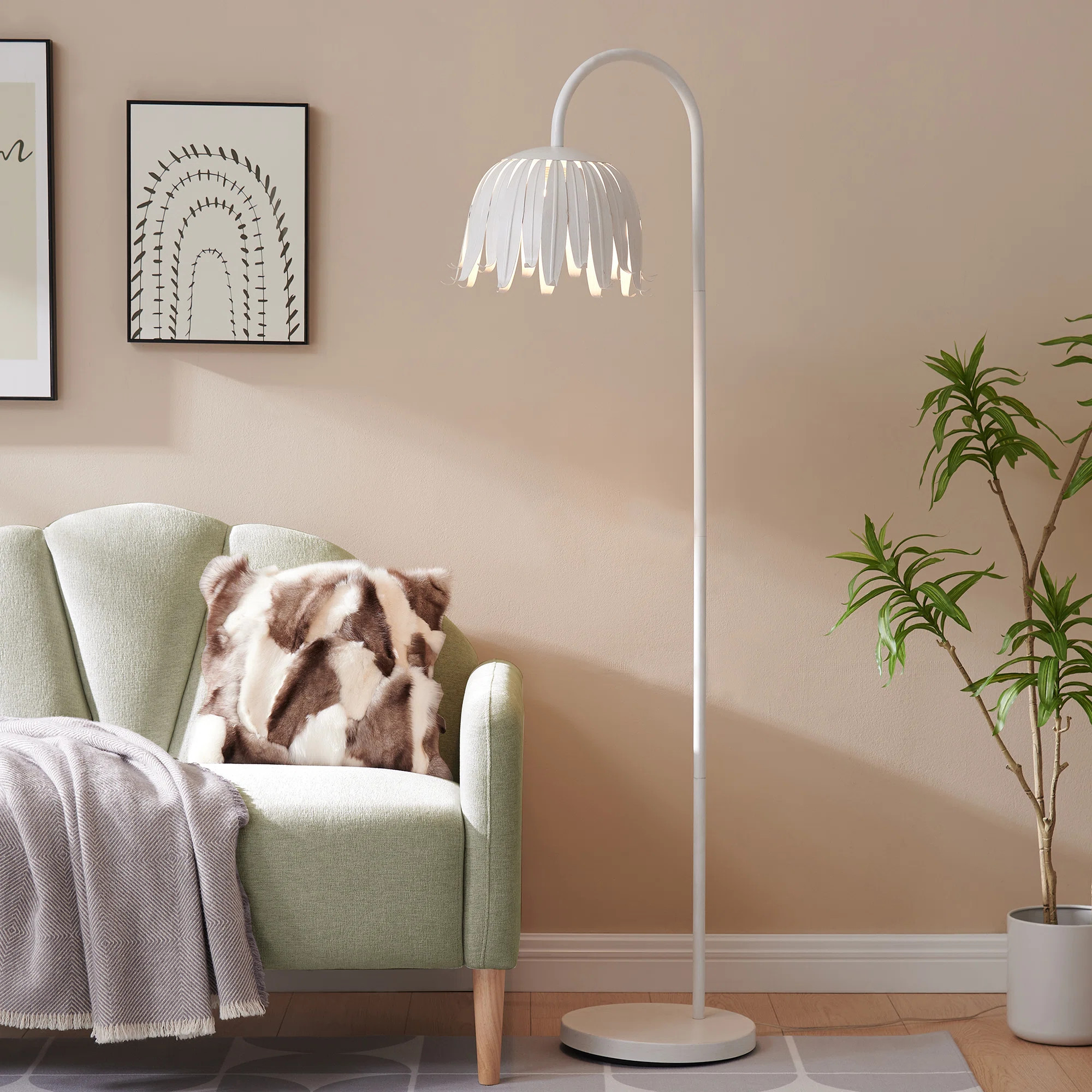 Avdhesh 60" Arched/Arc Floor Lamp | Wayfair North America