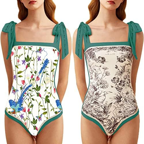 ASHER FASHION Women's One Piece Swimsuit -Bathing Suit for Women Tummy Control Reversible Bustier... | Amazon (US)