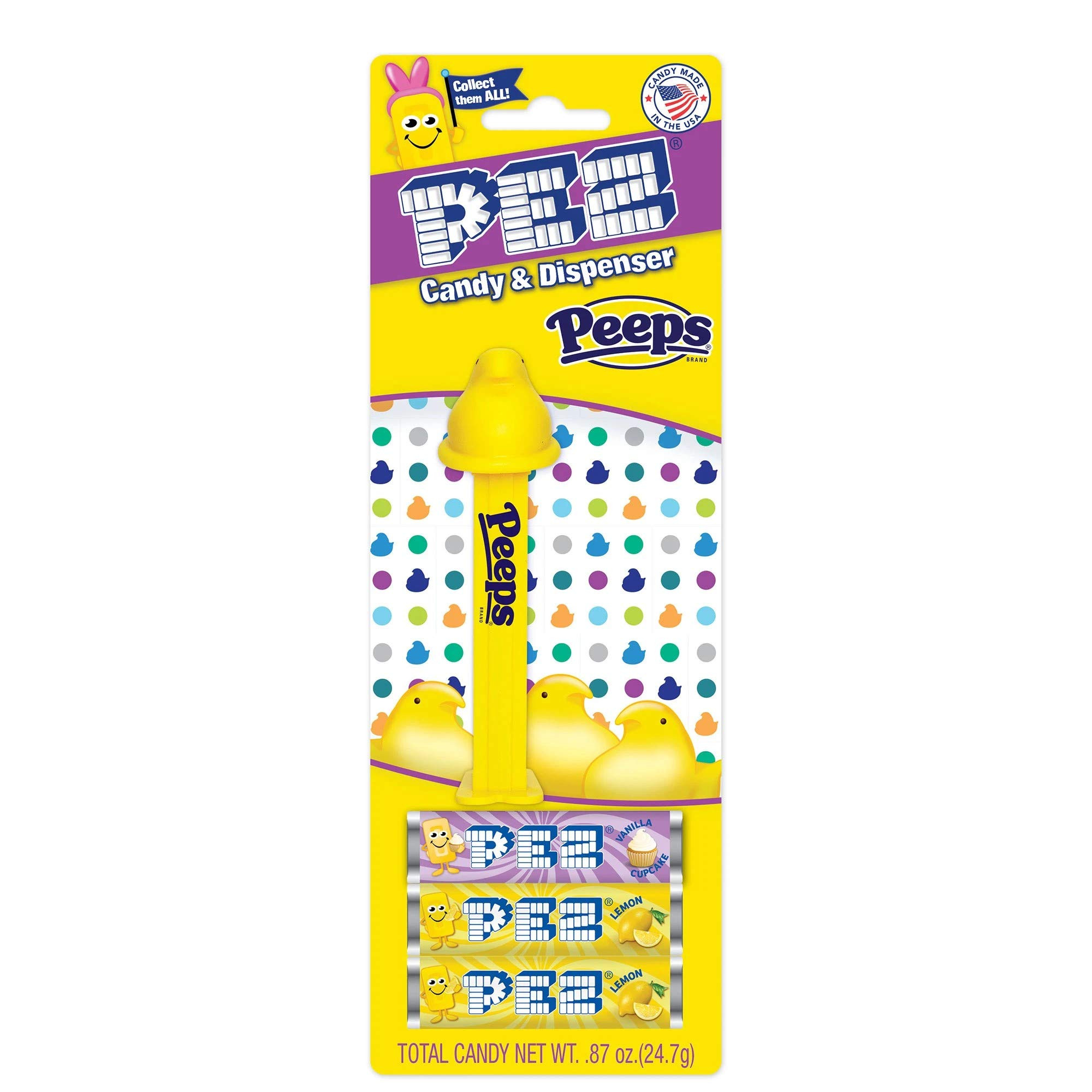 PEZ Peeps Easter Candy Dispenser – Blue Peep Pez Dispenser with 3 Candy Refills | Easter Basket... | Amazon (US)
