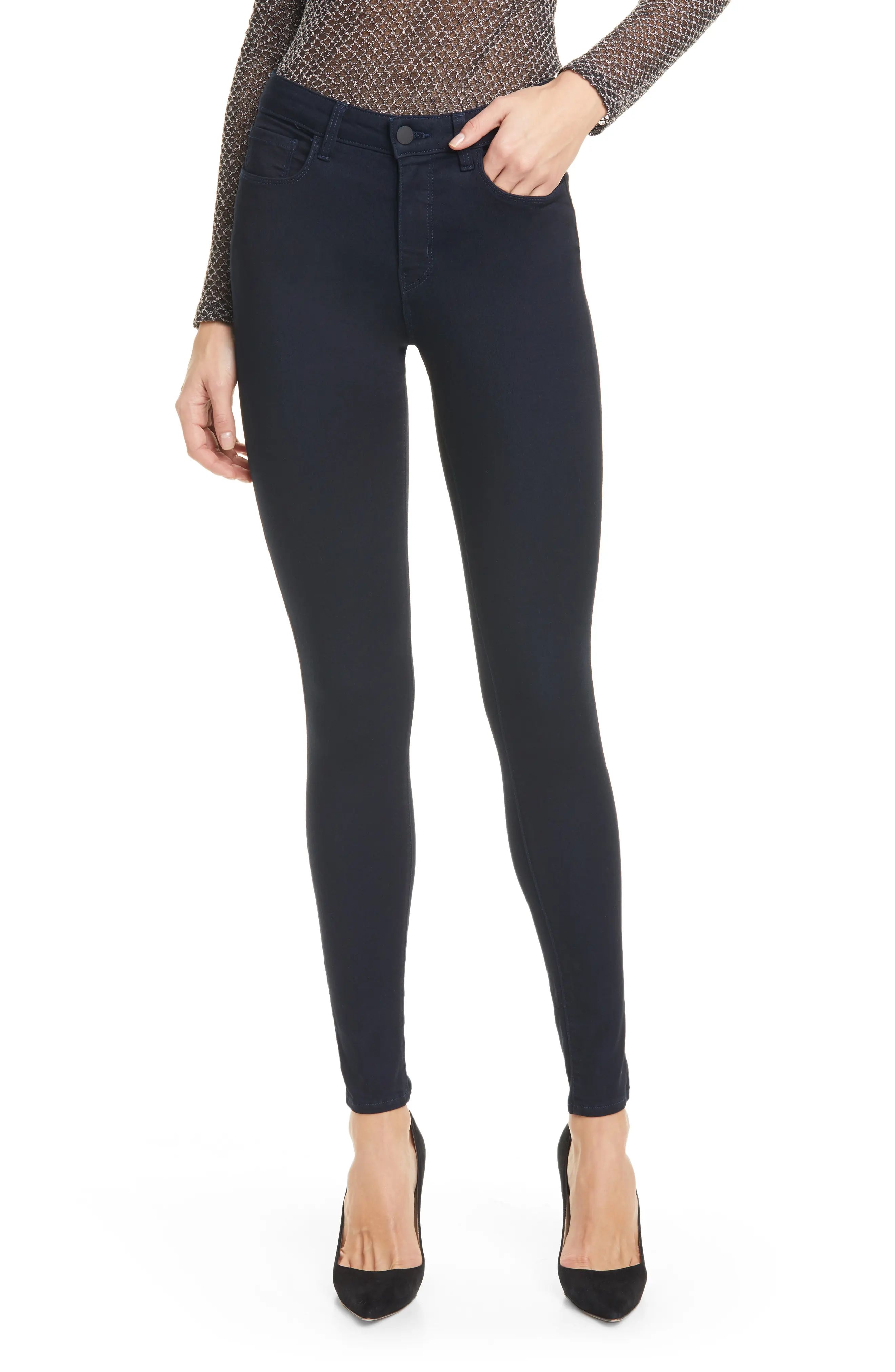 L'AGENCE Marguerite High Waist Skinny Jeans in Metro at Nordstrom, Size 25 | Nordstrom