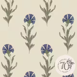 Laura Ashley Laura Ashley Dandelion Dusky Seaspray Blue Wallpaper 121068 - The Home Depot | The Home Depot