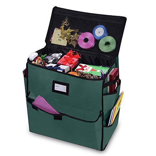 ProPik Unique Holiday Storage Organizer for Gift Bag and Wrapping Accessories (Green) | Amazon (US)