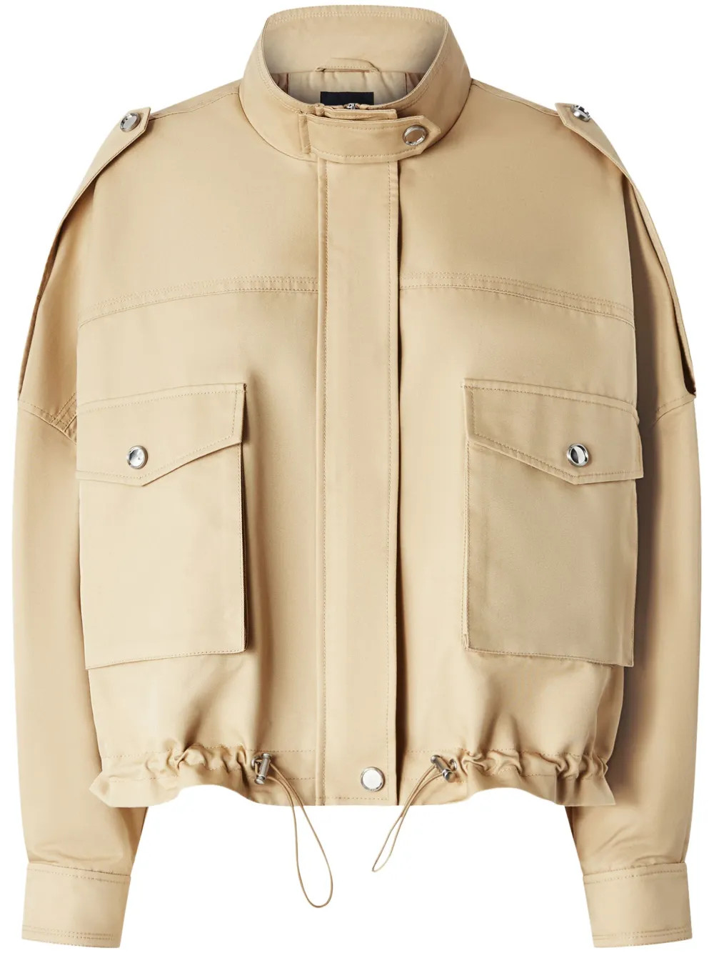 PINKO mock-neck Jacket | Neutrals | FARFETCH | Farfetch Global