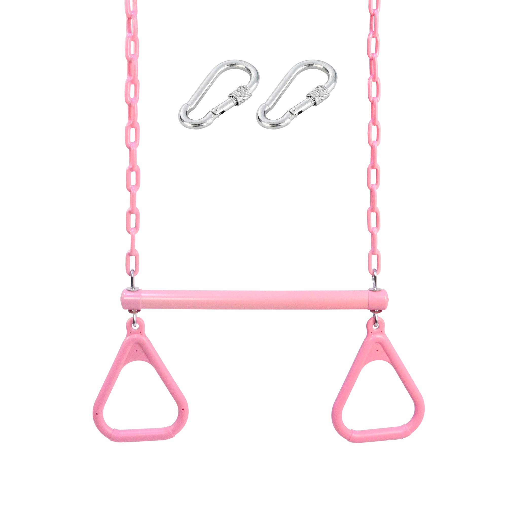 18" Pink Trapeze Swing Bar Rings 48" Heavy Duty Plastic Coated Chains Swing Set Accessories | Amazon (US)