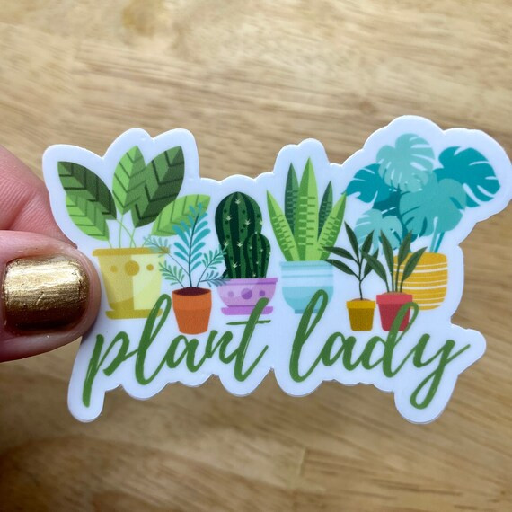 Plant Lady / Plant Mom Sticker or Magnet 3 Waterproof - Etsy | Etsy (US)