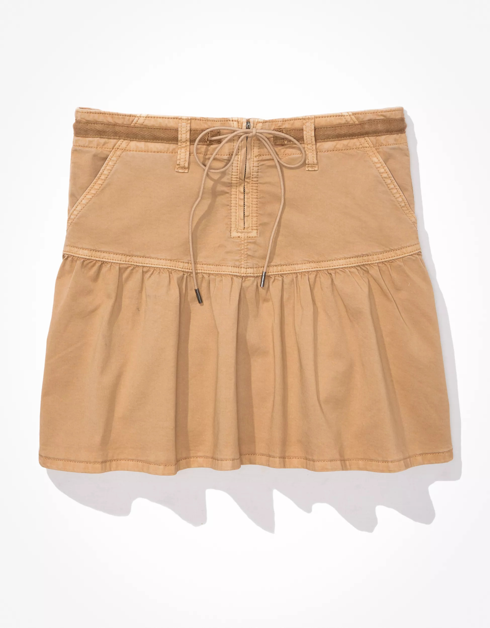 AE High-Waisted Drawstring Mini Skirt | American Eagle Outfitters (US & CA)