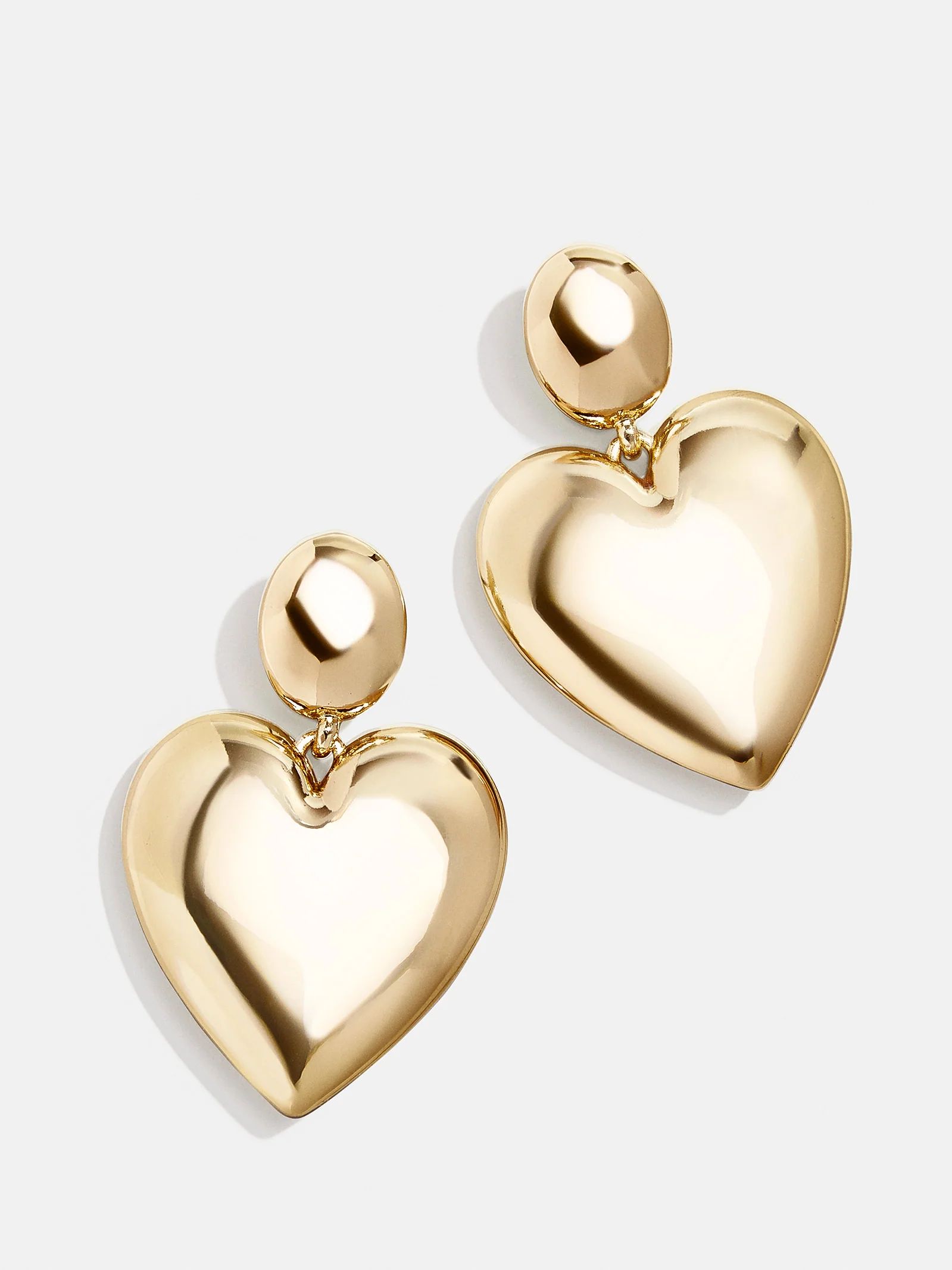 Sheri Earrings - Smooth Gold Heart | BaubleBar (US)