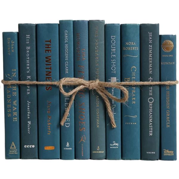 Authentic Decorative Books - By Color Modern Blue Spruce ColorPak (1 Linear Foot, 10-12 Books) | Wayfair North America