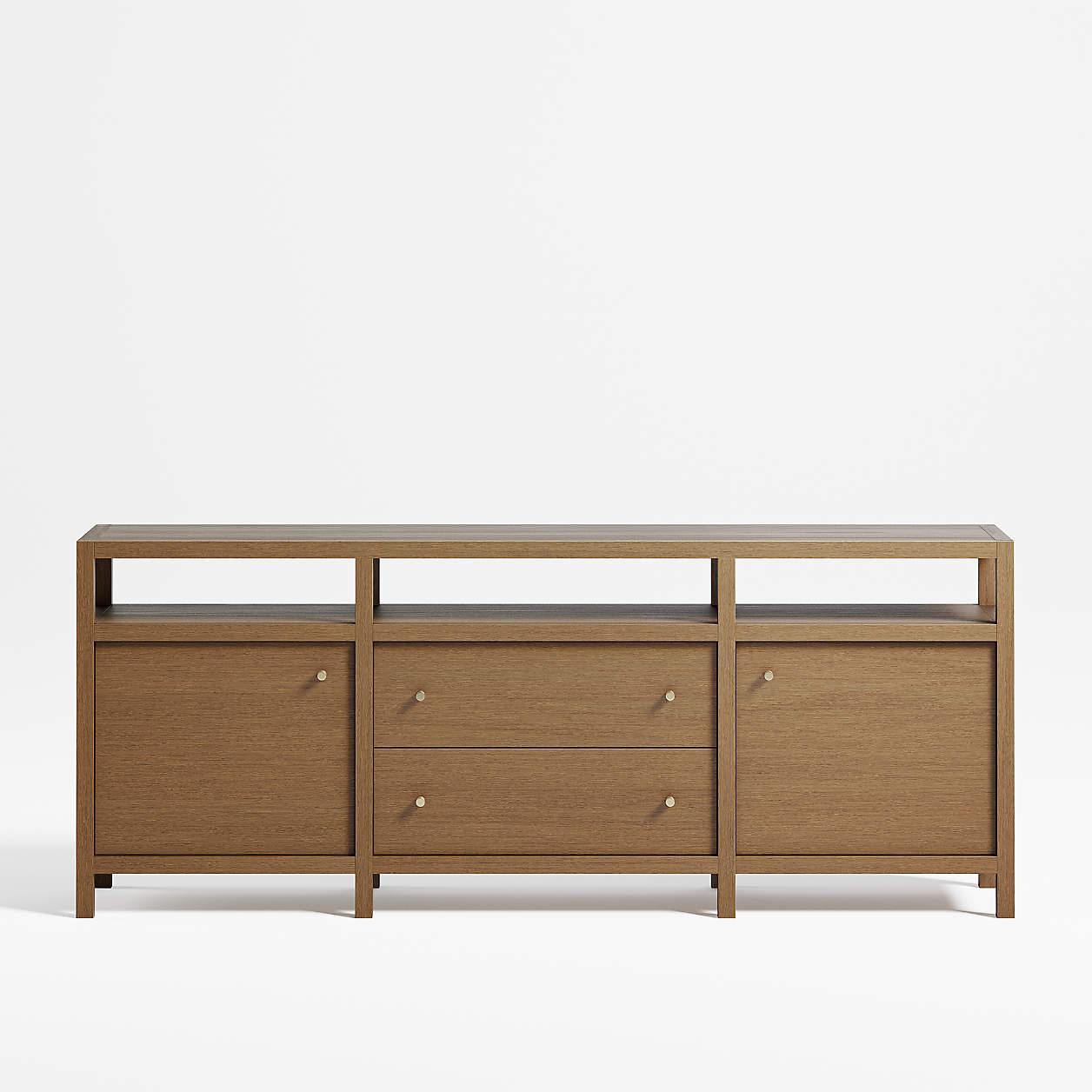 Keane Driftwood 72" Storage Media Console/TV Stand + Reviews | Crate & Barrel | Crate & Barrel