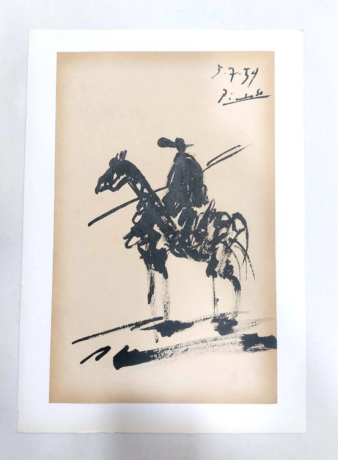 Picasso Original Picasso Drawing Pablo Picasso Drawing on Paper Dated 5.7.59 Signed Picasso - Ets... | Etsy (US)