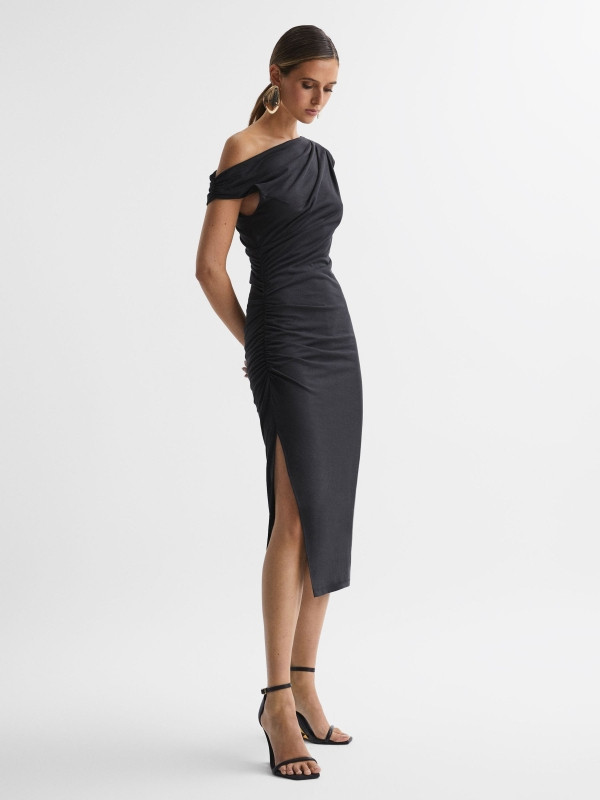 Bodycon Ruched Midi Dress | Reiss UK