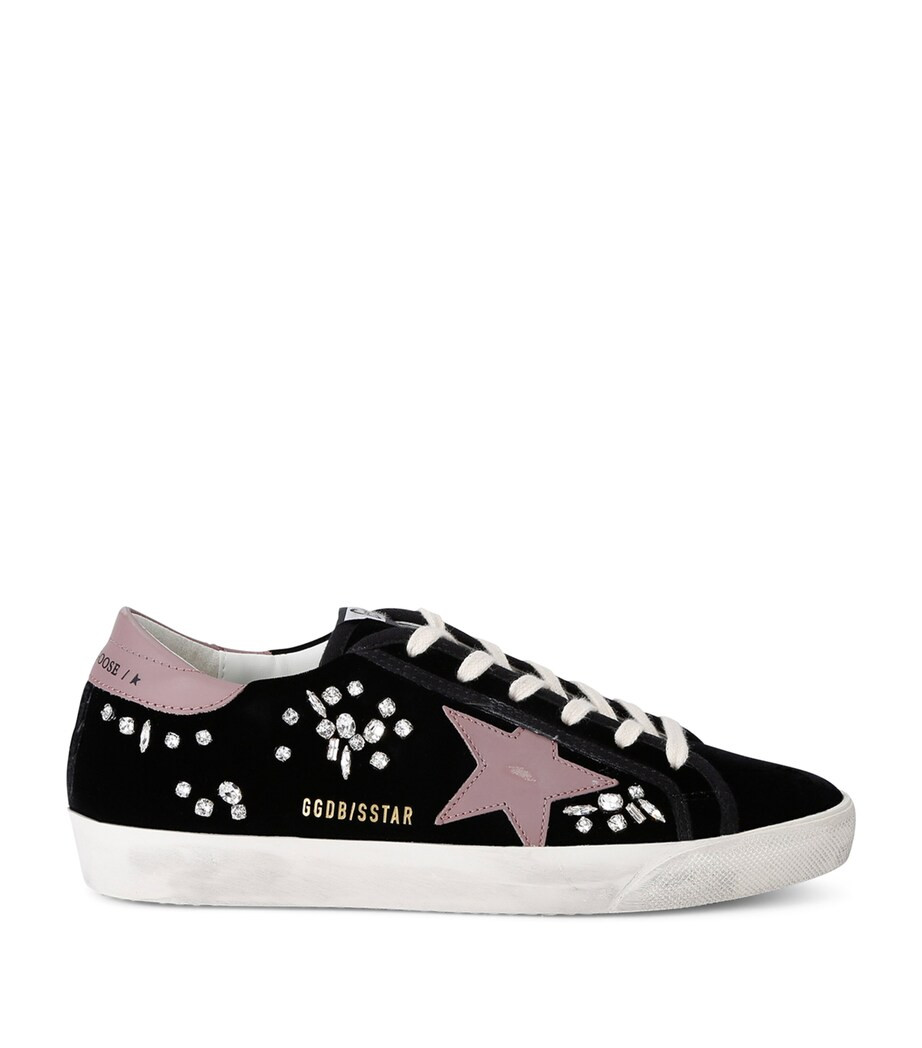 Embellished Velvet Superstar Sneakers | Harrods
