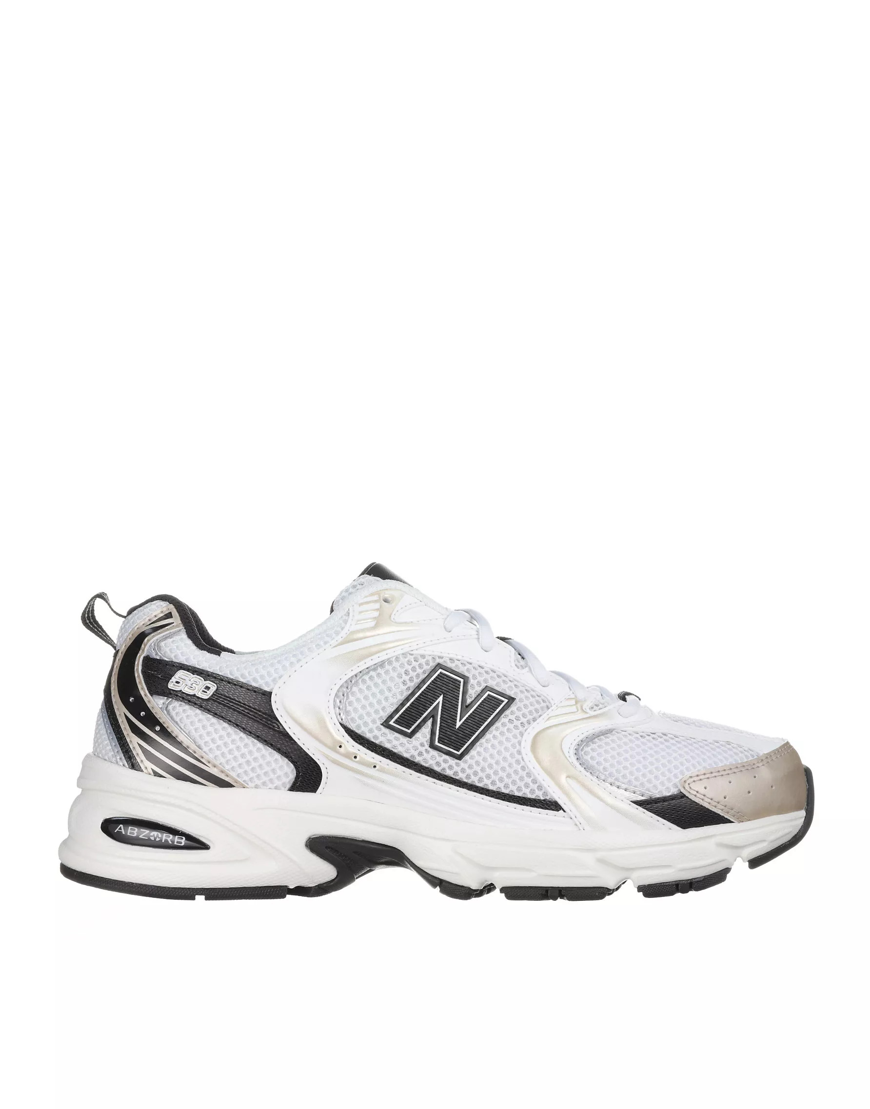 New Balance - 530 - Sneakers in white with black and gold details | ASOS (Global)