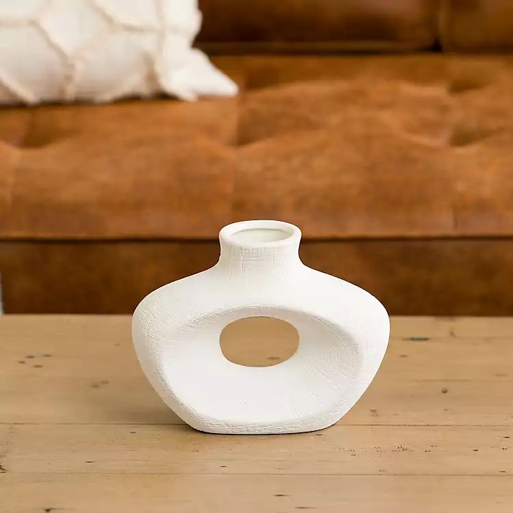 New! White Cut-Out Ceramic Vase | Kirkland's Home