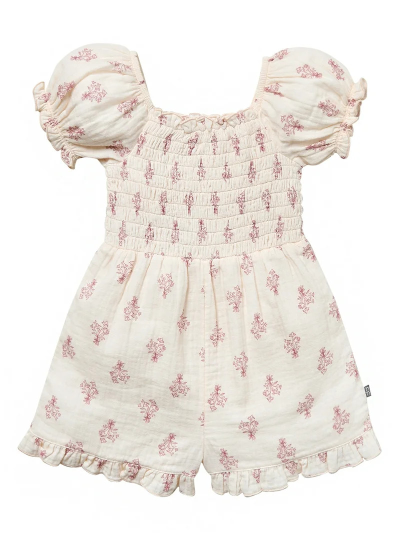 Modern Moments by Gerber Toddler Girl Smock Ruffle Romper, Sizes 12M-5T | Walmart (US)